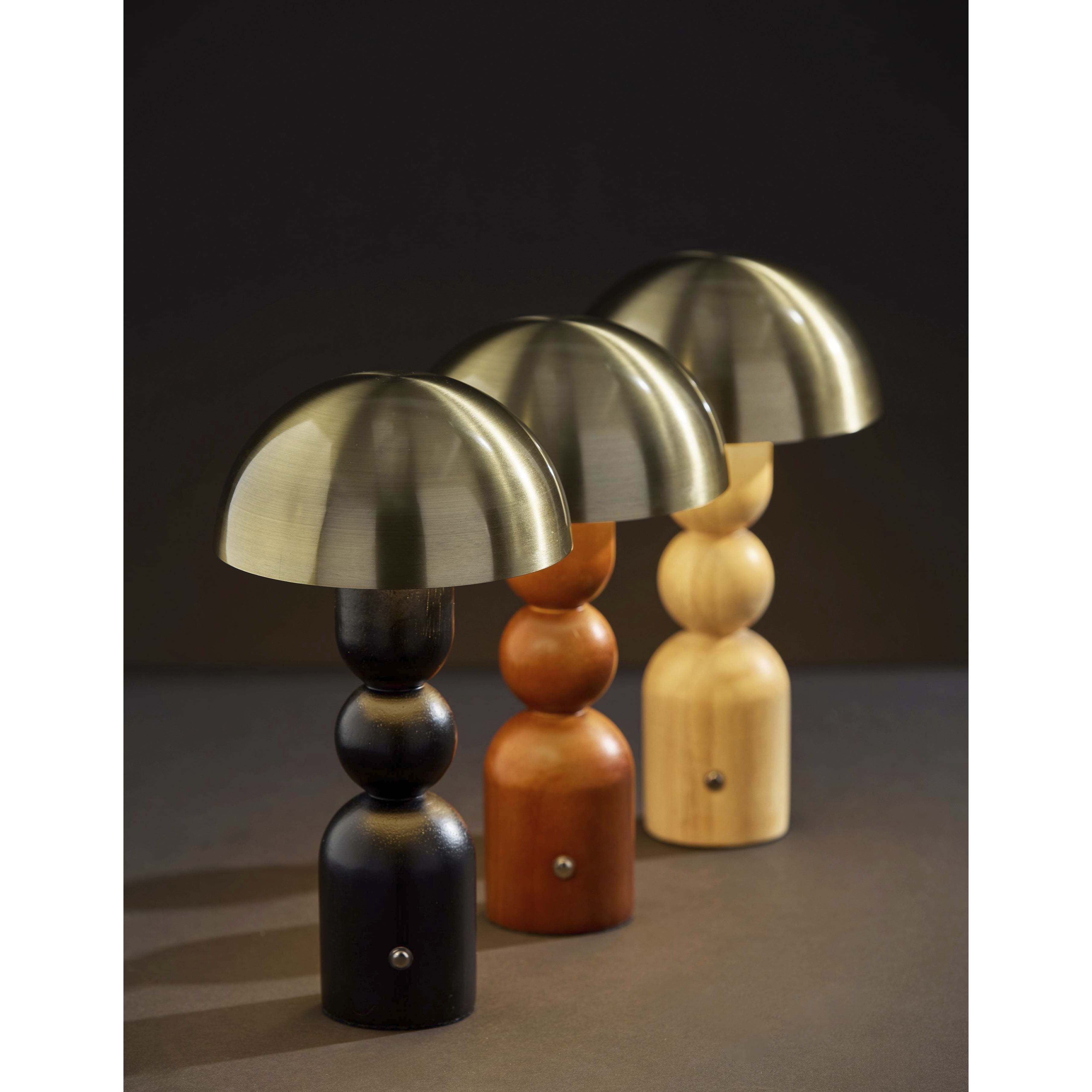 Connie 10.75 inch 2.00 watt Black and Antique Brass Cordless Table Lamp Portable Light