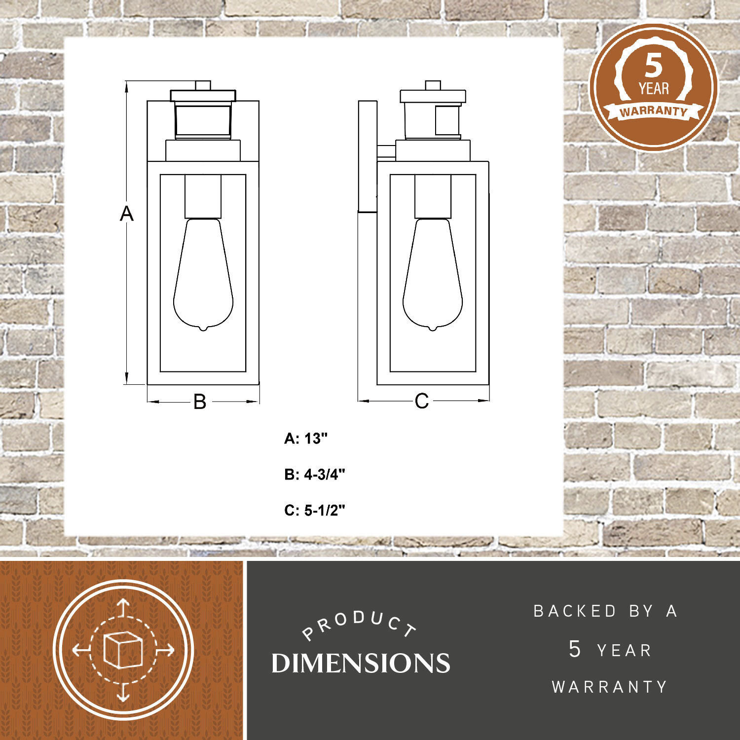 Lombard Textured Black Outdoor Motion Sensor