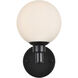 Cordelia 1 Light 6 inch Black Bath Sconce Wall Light