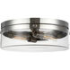 C&M by Chapman & Myers Garrett 2 Light 18.38 inch Polished Nickel Flush Mount Ceiling Light