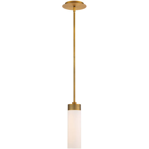 Elementum LED 4 inch Aged Brass Pendant Ceiling Light in 3500K, 11in, dweLED