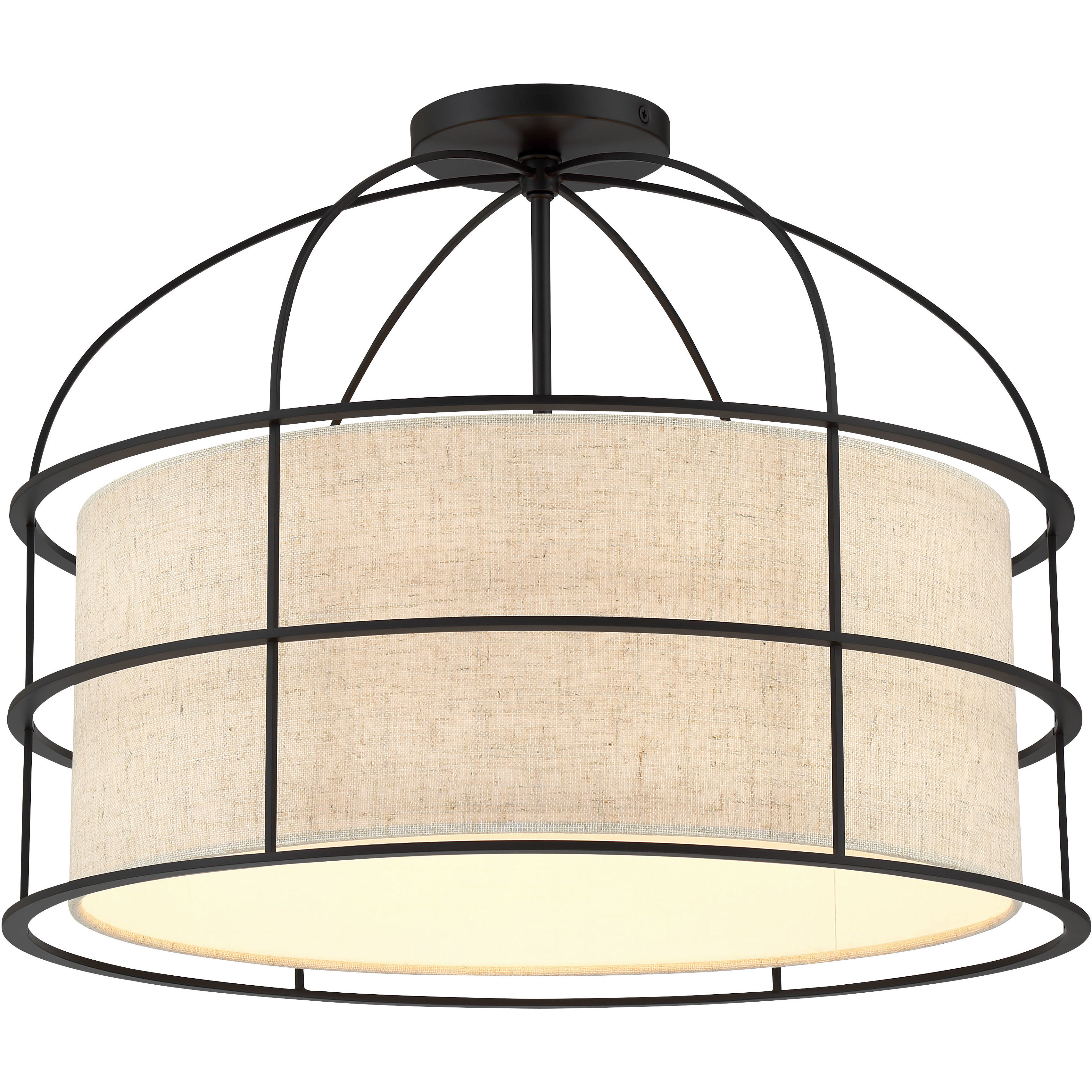 Gateway Park 5 Light 20 inch Coal Convertible Pendant / Semi Flush Ceiling Light