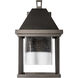 Dorset 1 Light 14.3 inch Coastal Oil Rubbed Bronze Outdoor Sconce in Seeded Clear, Small