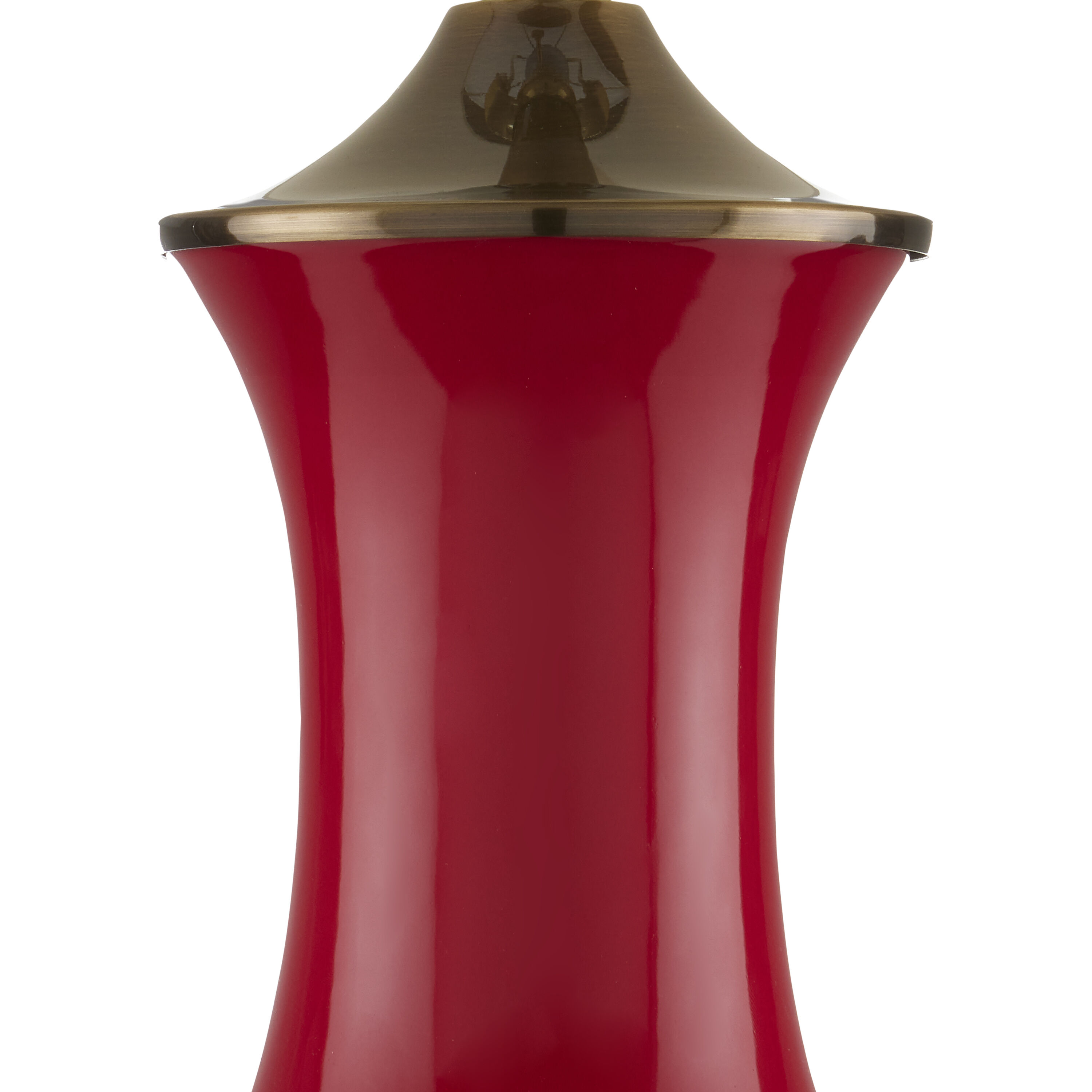Lilou 31.5 inch 150 watt Red and Antique Brass Table Lamp Portable Light