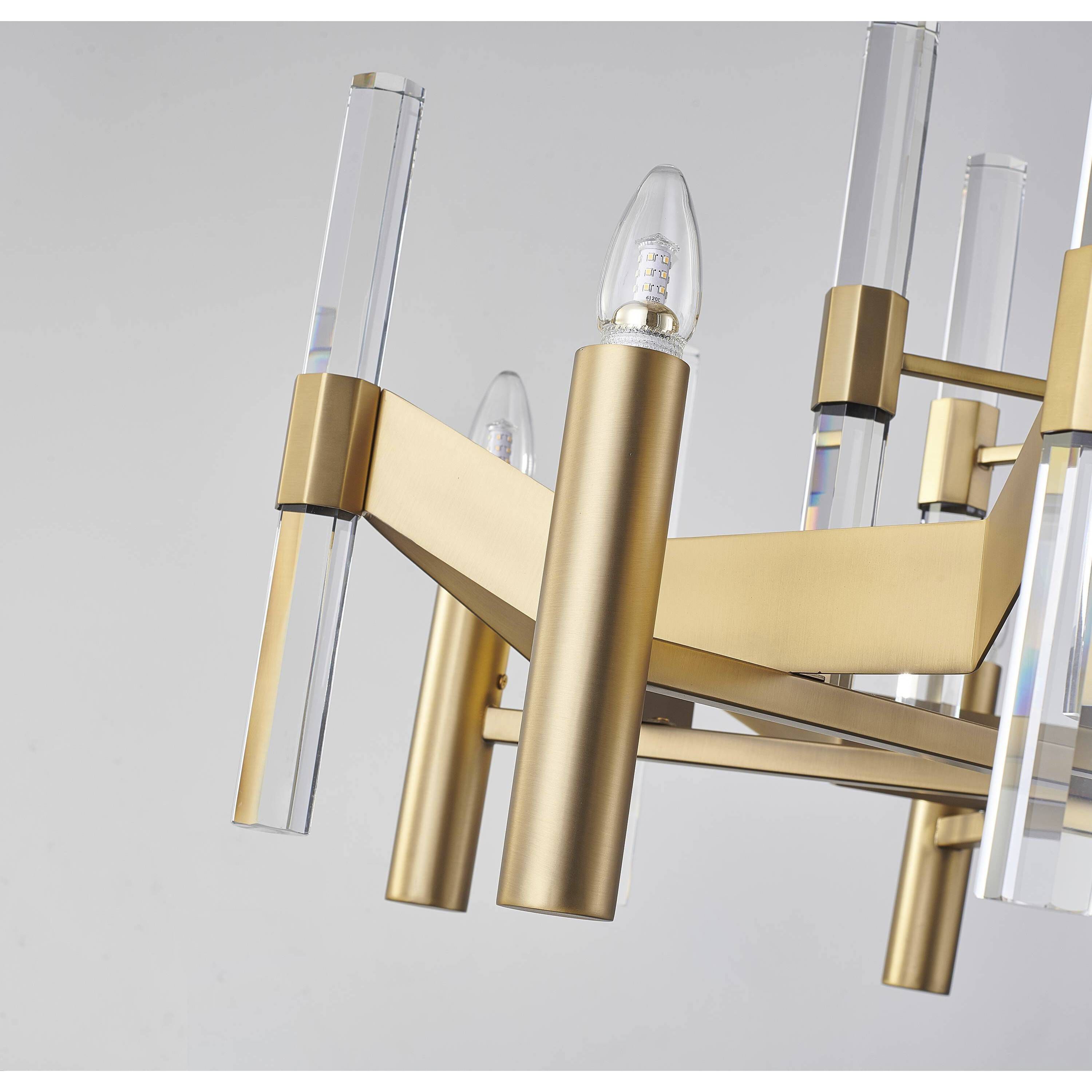 Canada 6 Light 31.5 inch Antique Brass Chandelier Ceiling Light