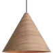 Conique Pendant Ceiling Light in Light Walnut