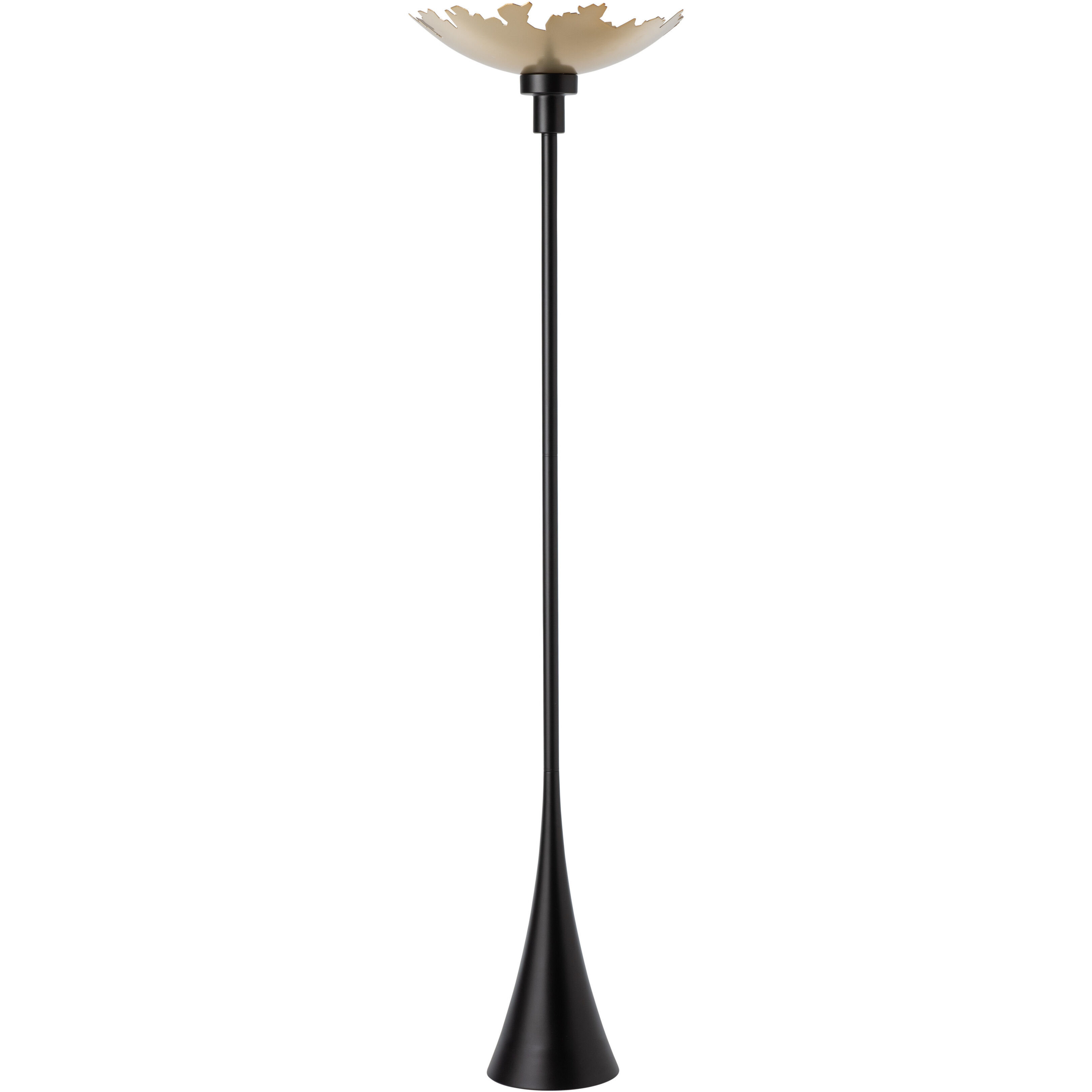 Pangea 83.4 inch 60.00 watt White with Soft Gold Torchiere Portable Light in White and Soft Gold