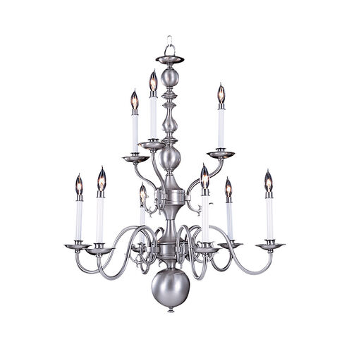 Jamestown 9 Light 30 inch Satin Pewter Dining Chandelier Ceiling Light