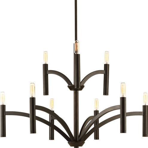 Draper 9 Light 32 inch Antique Bronze Chandelier Ceiling Light