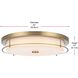 Kolson 1 Light 20 inch Satin Gold Flush Mount Ceiling Light