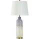 Cameron 33 inch 150.00 watt Cream and Lavender and Rose Gold Sparkle Table Lamp Portable Light