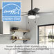 Anisten 44 inch Matte Black with Matte Black/Dark Gray Oak Blades Ceiling Fan