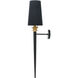 Bacca 1 Light 7.5 inch Black and Gold Wall Sconce Wall Light