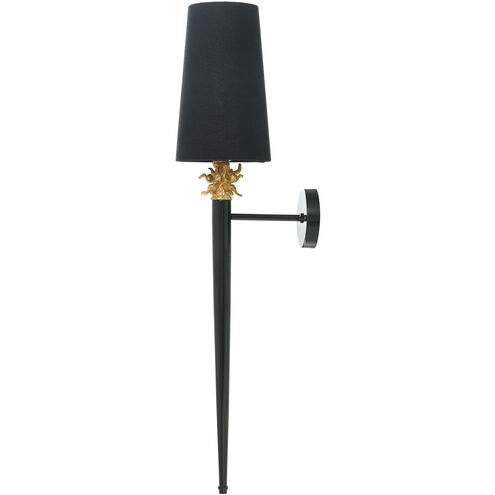 Bacca 1 Light 7.5 inch Black and Gold Wall Sconce Wall Light