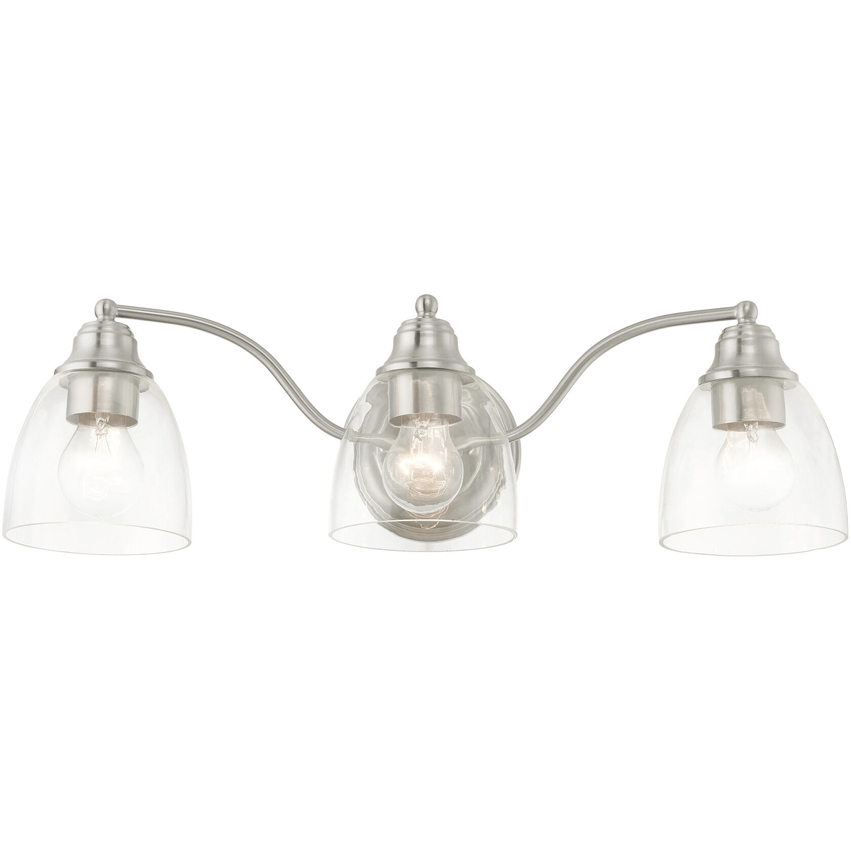 Montgomery 3 Light 23 inch Brushed Nickel Vanity Sconce Wall Light