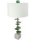 Agate 29.5 inch 40 watt Green and White Table Lamp Portable Light in Green/White