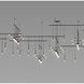 Suspenders LED 242 inch Satin Black Pendant Ceiling Light, Multi-light