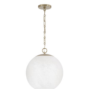 Cleo 1 Light 13.5 inch Matte Brass Pendant Ceiling Light