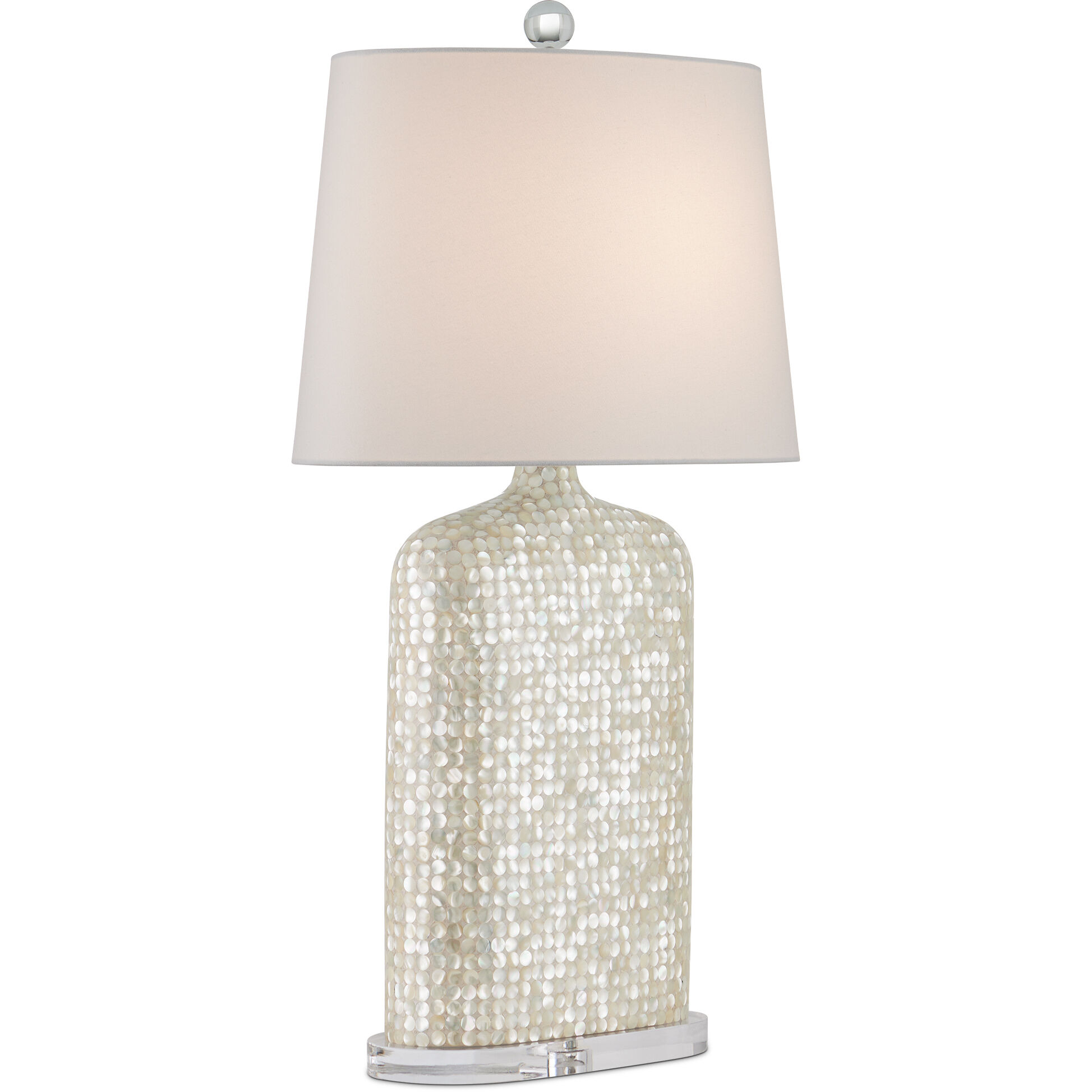 Gerri Dot 31.5 inch 150 watt White/Clear Table Lamp Portable Light