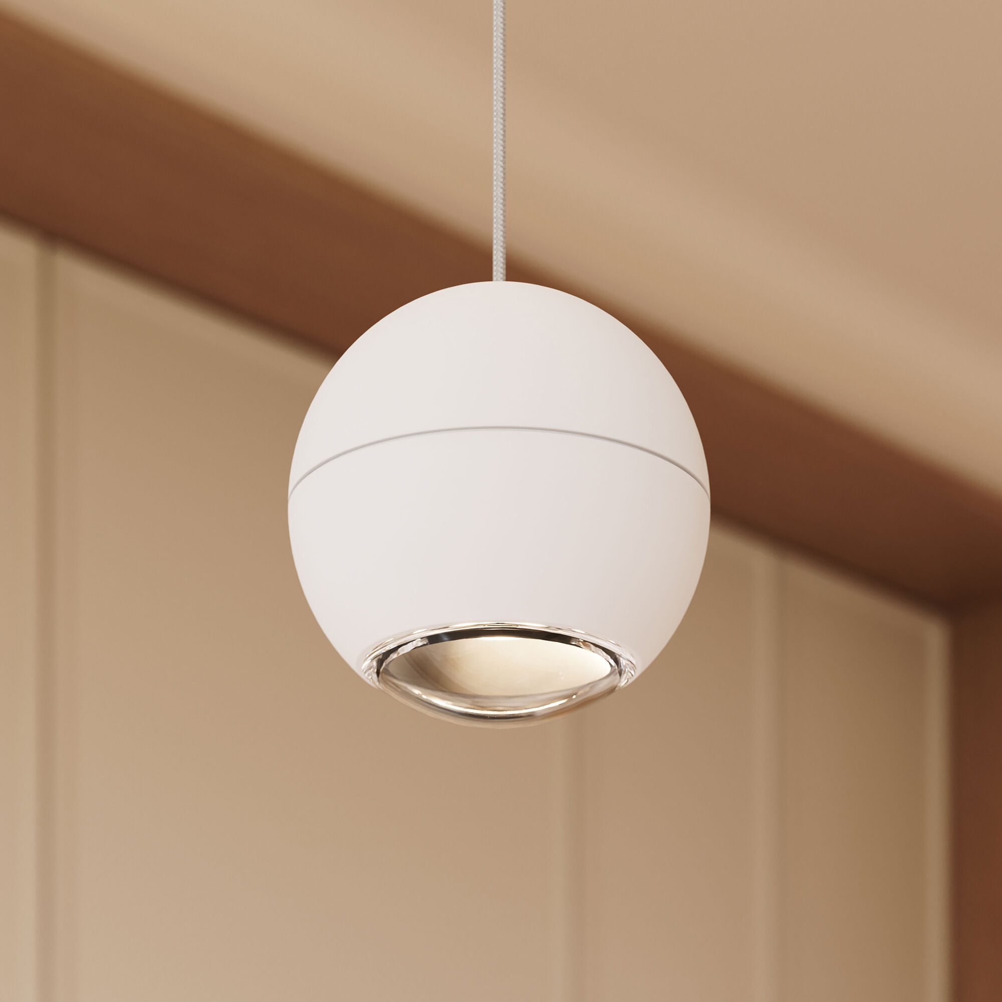 Hemisphere LED 4 inch Textured White Pendant Ceiling Light