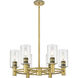 Crown Point 6 Light 24 inch Brushed Brass Chandelier Ceiling Light in Clear Glass