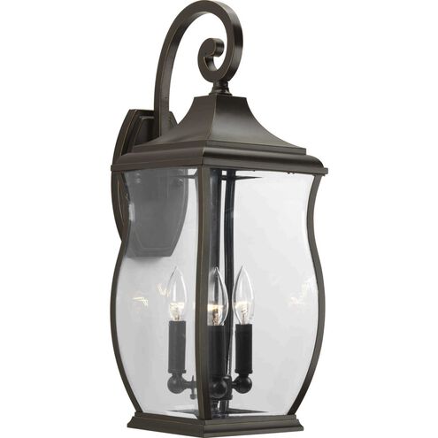 Township 3 Light 22 inch Oil Rubbed Bronze Outdoor Wall Lantern, Large