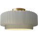 Radiance Collection - Pleated Tier 1 Light 12 inch Matte White Semi-Flush Ceiling Light, Form+Finish+Function