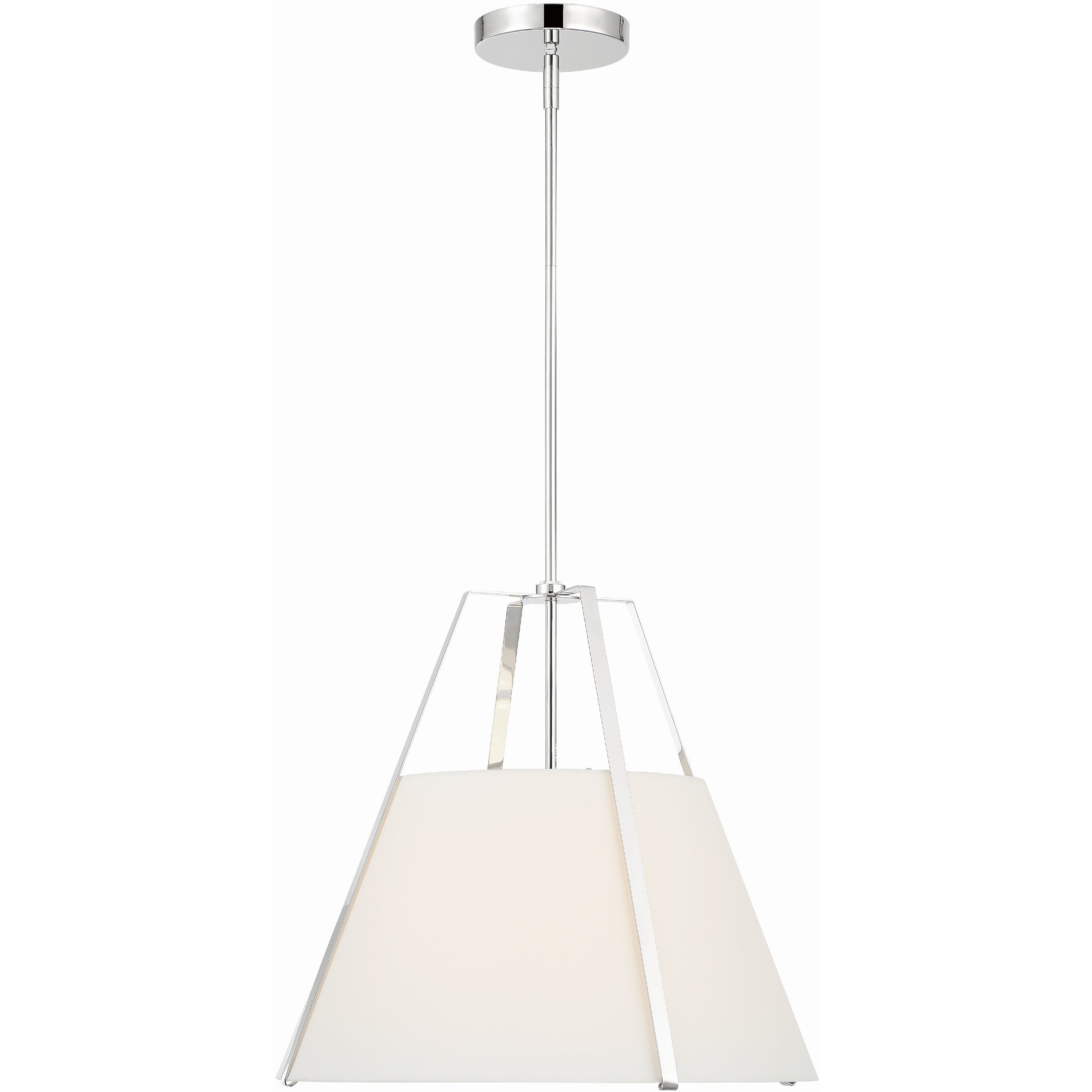 Fulton Pendant Ceiling Light in Polished Nickel
