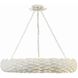 Broche 8 Light 33.5 inch Matte White Chandelier Ceiling Light