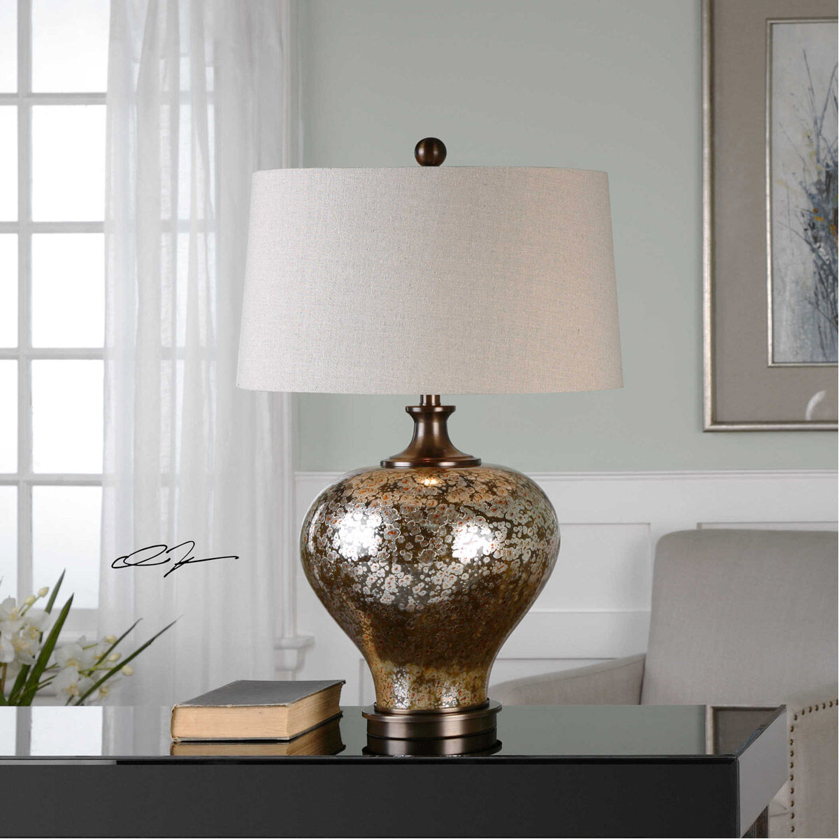 Dark bronze table lamp discount