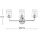 Kline 3 Light 23.75 inch Chrome Bath Wall Light in Clear
