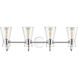 Camellia 4 Light 30.75 inch Polished Nickel Vanity Light Wall Light