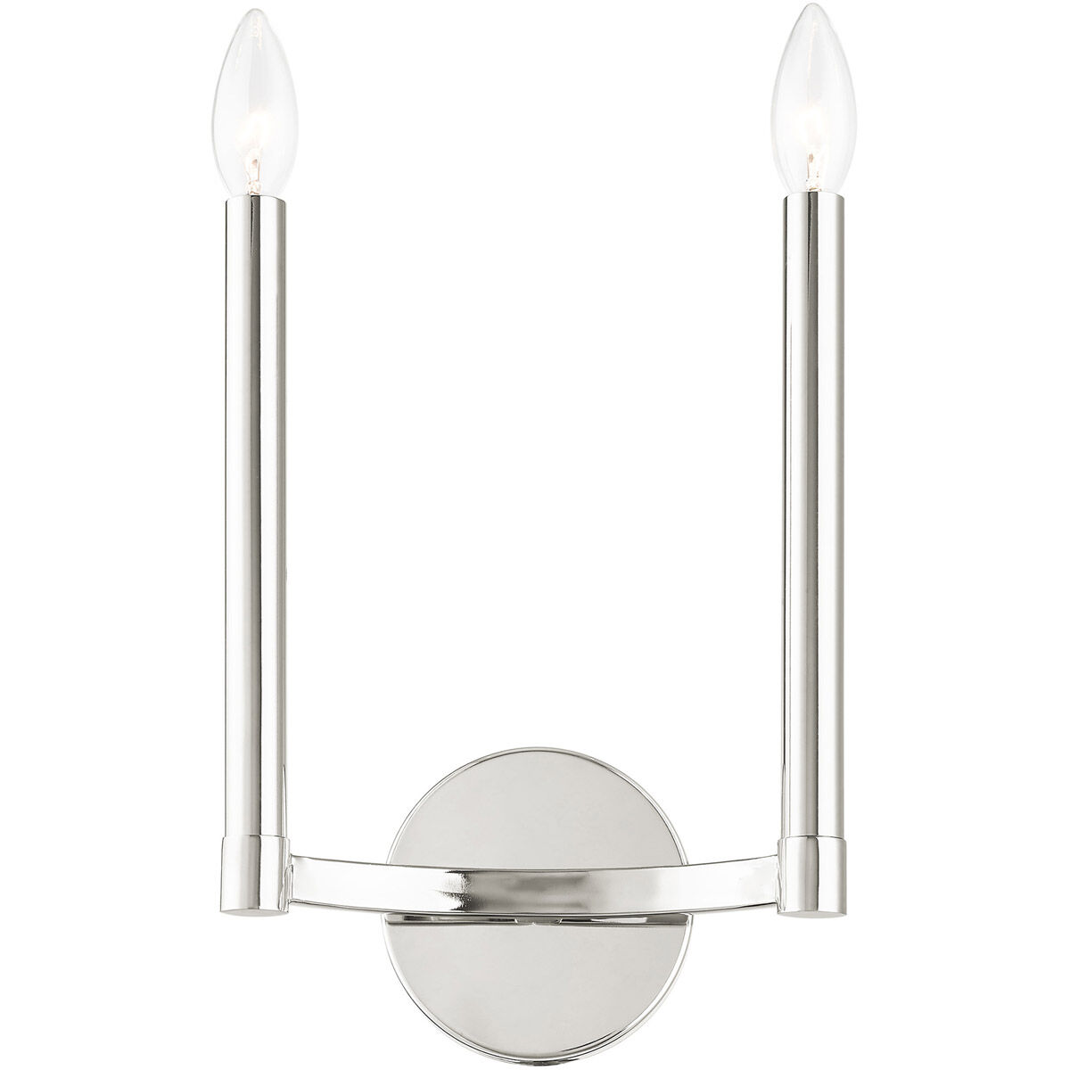 Alpine 2 Light 9 inch Polished Nickel ADA ADA Wall Sconce Wall Light
