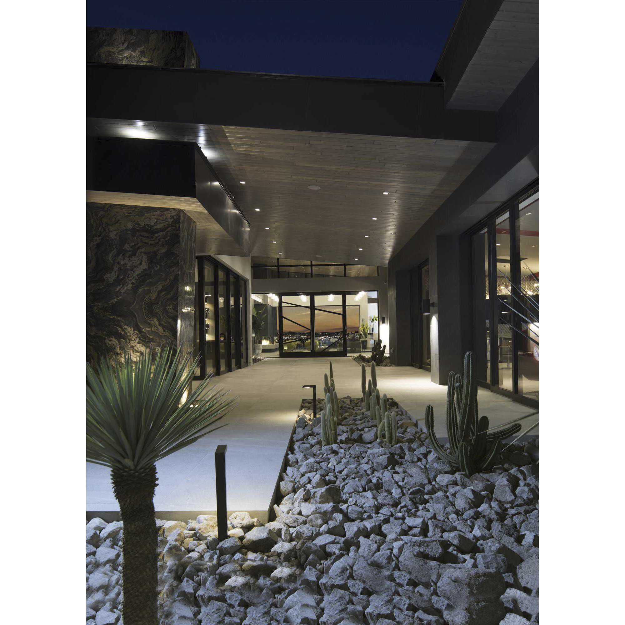 Cylinder Outdoor Wall Cylinder in Black, Standard Lamping