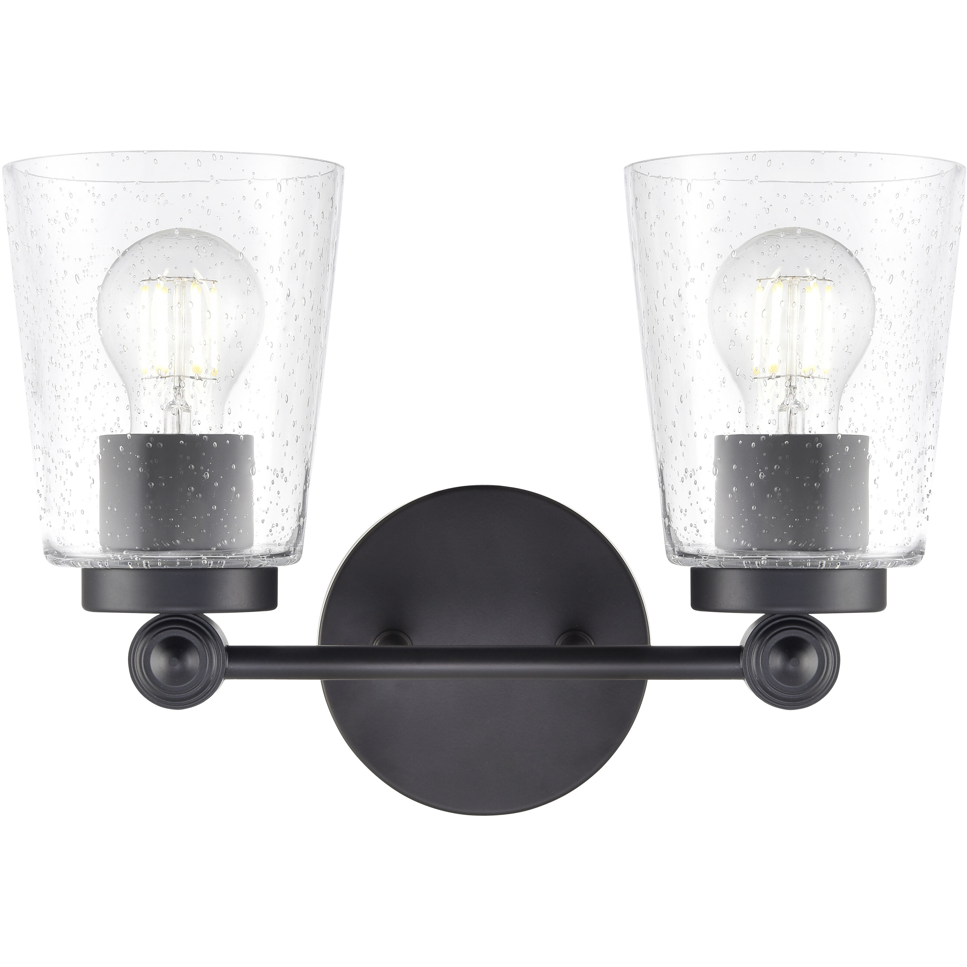 Lauryn 2 Light 13.5 inch Matte Black Bathroom Vanity Light Wall Light