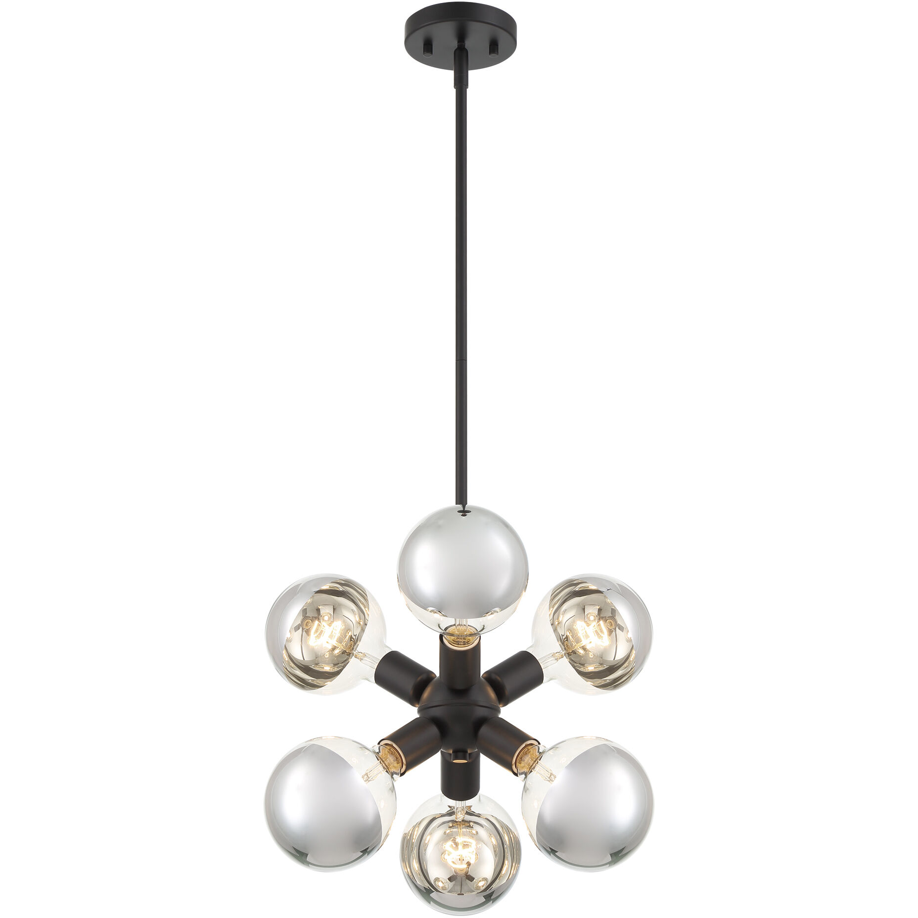 Gambit 6 Light 7 inch Matte Black Pendant Ceiling Light