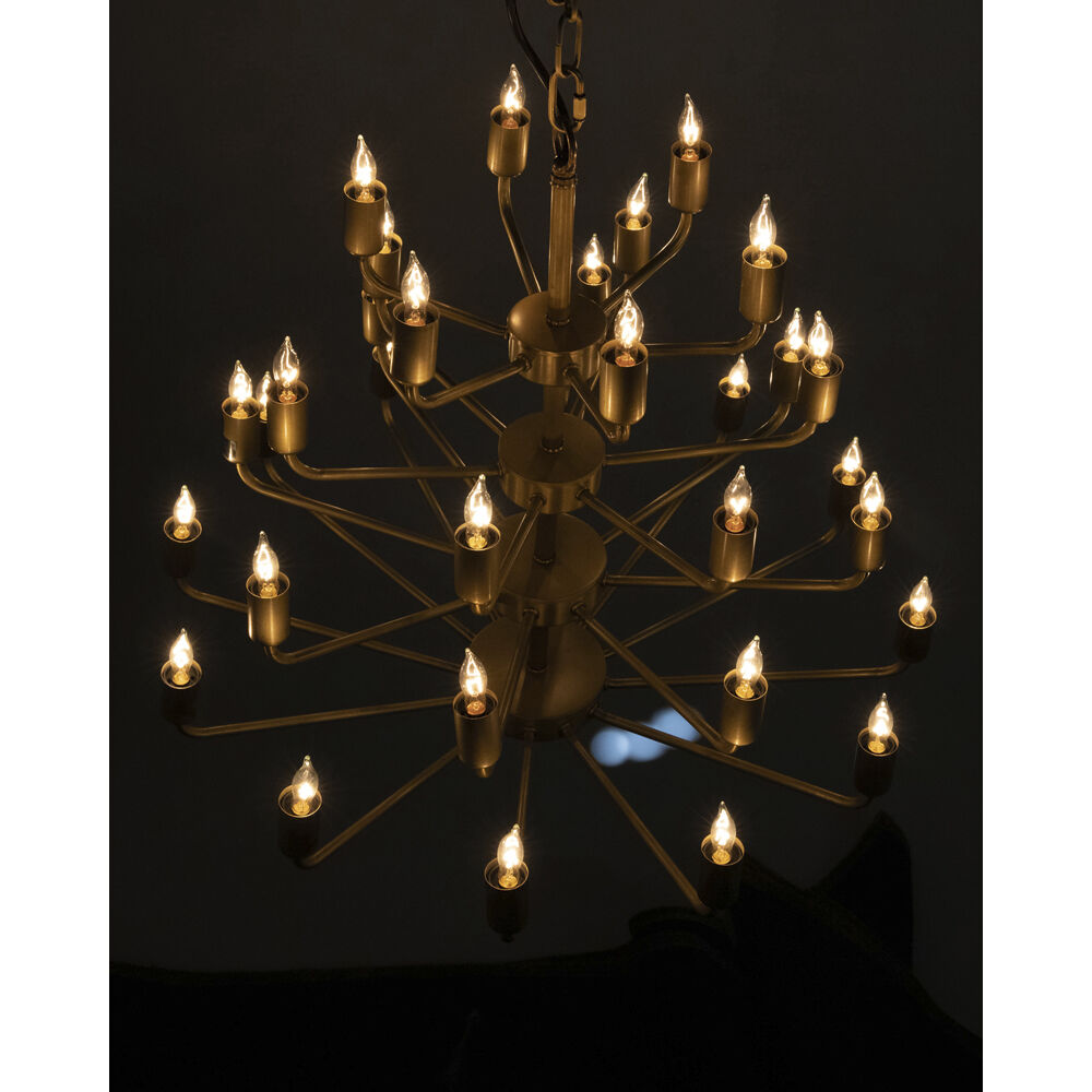 Montoro 32 Light 18.5 inch Antique Brass Chandelier Ceiling Light