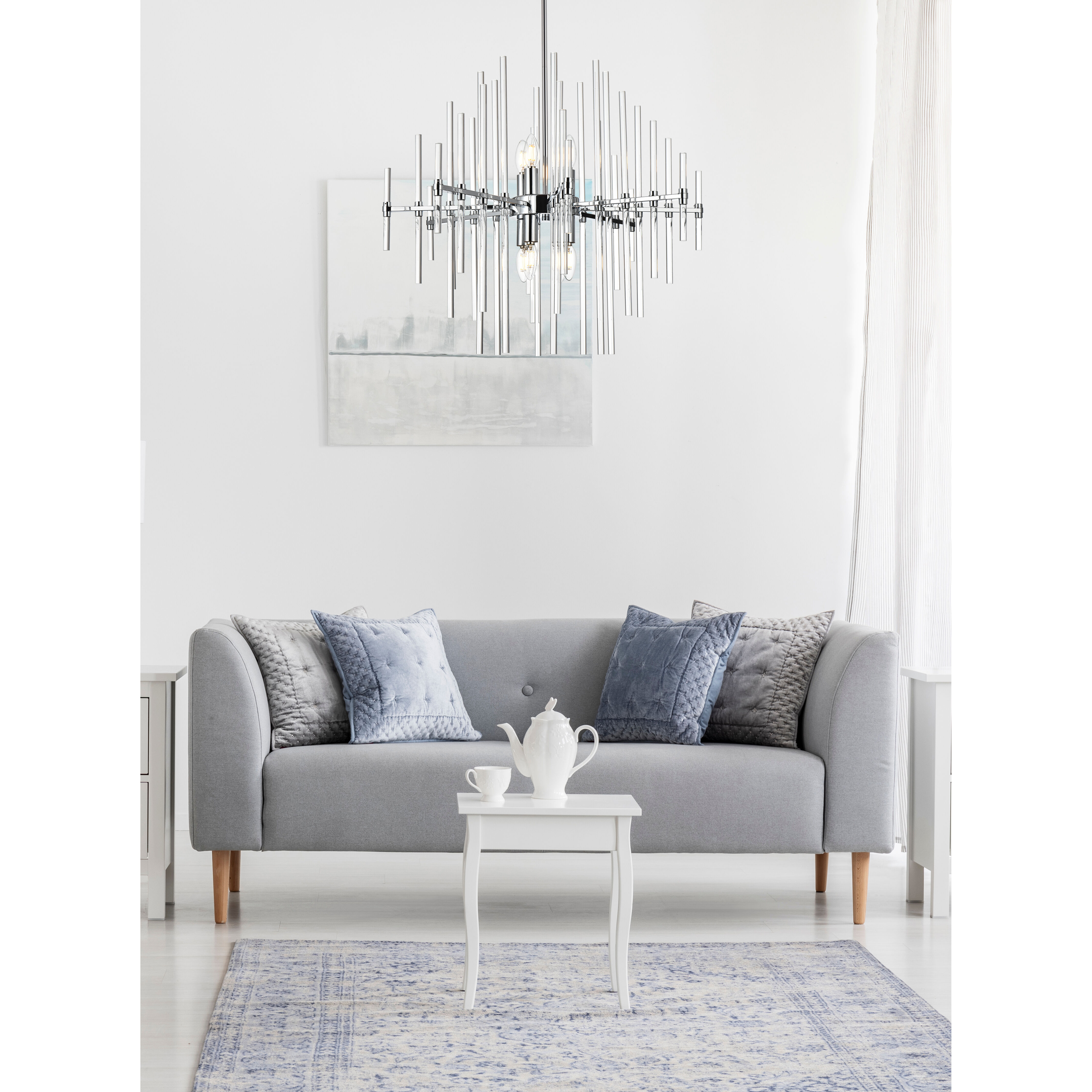 Sienna 8 Light 27 inch Chrome Pendant Ceiling Light