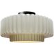 Radiance LED 14.5 inch Matte White and Matte Black Semi Flush Ceiling Light