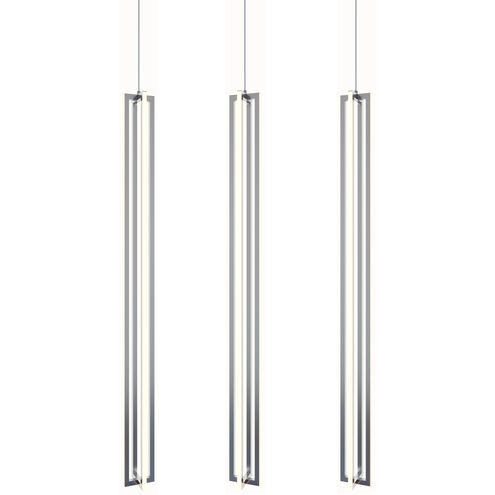 Cass LED 5 inch Satin Nickel Linear Pendant Ceiling Light