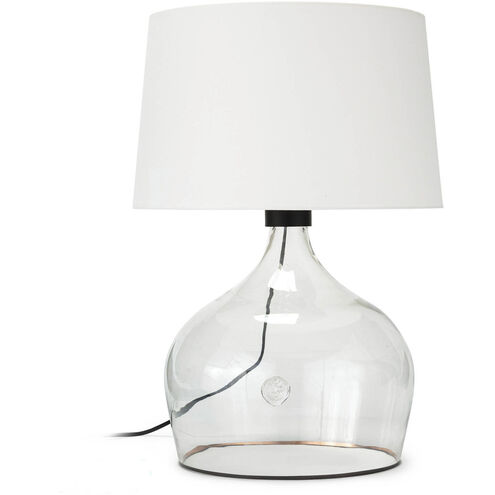 Demi John 26.5 inch 150.00 watt Clear Table Lamp Portable Light, Large