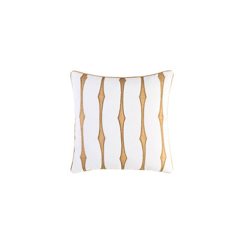 Graphic Stripe 20 X 20 inch White/Tan/Wheat Pillow Kit