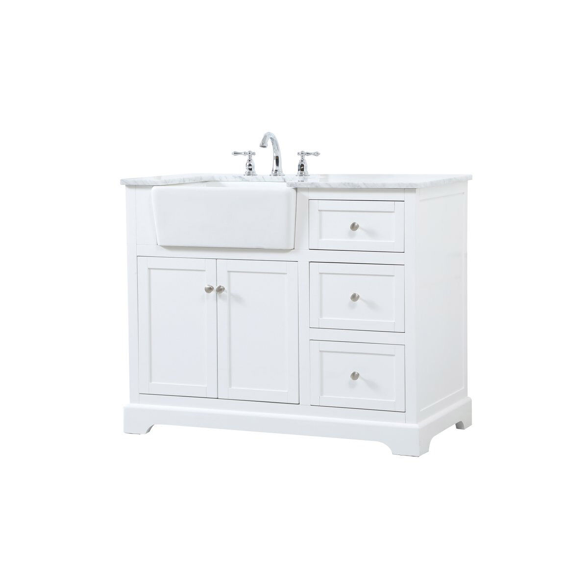 Franklin 42 X 22 X 35 inch White Bathroom Vanity Cabinet