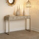 Kain 48 X 16 inch Ivory Faux Shagreen and Antique Brass Metal Console