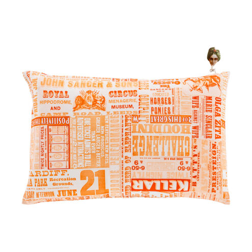 Mind Games 19 X 13 inch Bright Orange and Peach Lumbar Pillow
