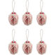 Pomeroy Red Holiday Ornament, Beaded Oval