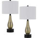 Ashland 23 inch 60.00 watt Black and Antique Brass Lamp Set Portable Light
