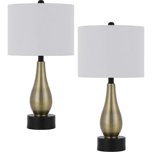 Ashland 23 inch 60.00 watt Black and Antique Brass Lamp Set Portable Light