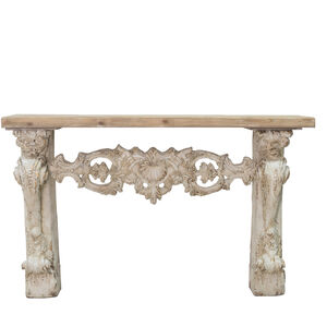 Anita 57.5 X 14.6 inch Brown and White Console