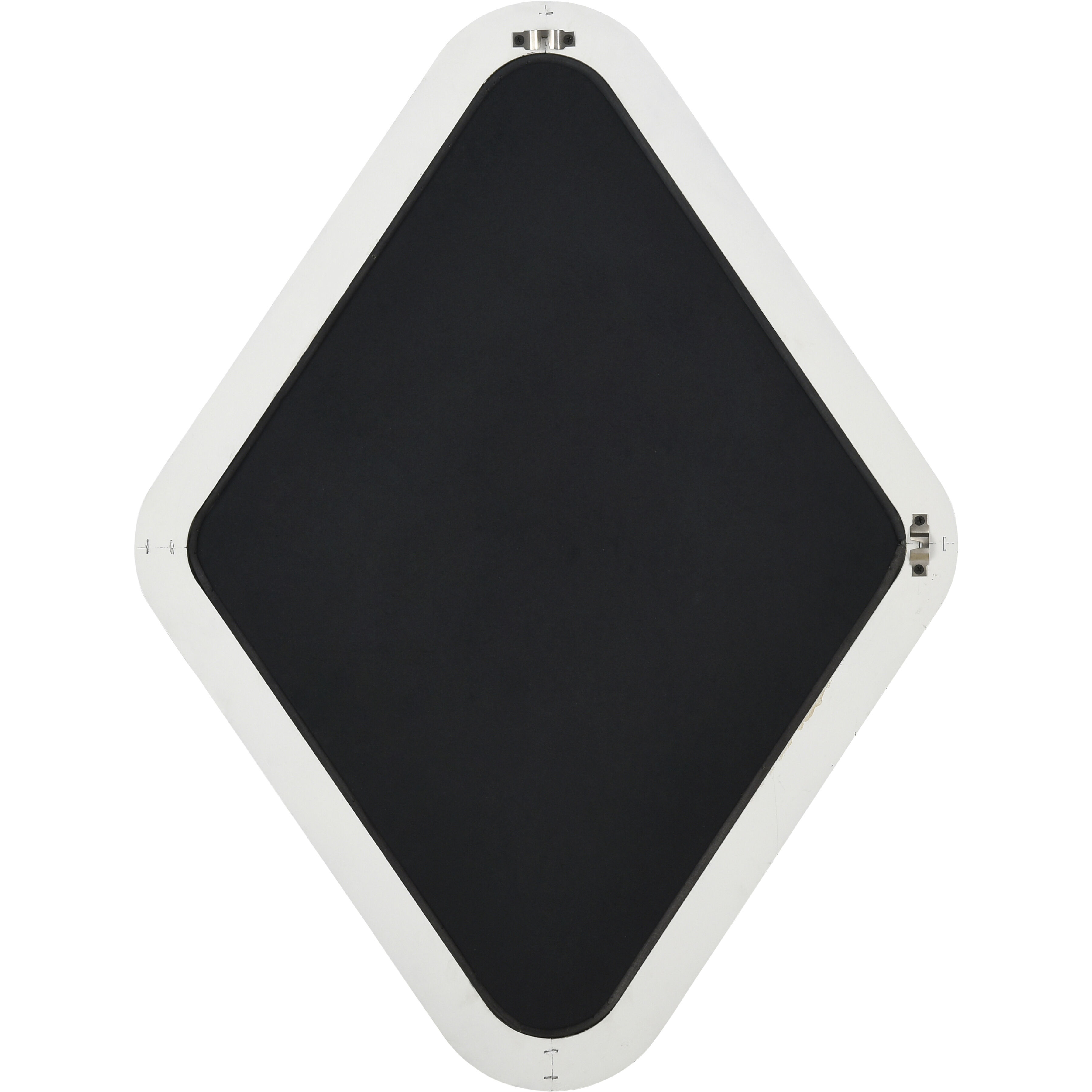 Diamond 33 X 25 inch White with Mirror Wall Mirror